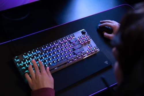 Experience Unmatched Gaming Precision with Turtle Beach Vulcan TKL Tenkeyless Mechanical Keyboard – Linear Titan Switch, Customizable AIMO RGB Lighting, Durable Aluminum Build, and Portable USB-C Connectivity for Ultimate Performance and Style