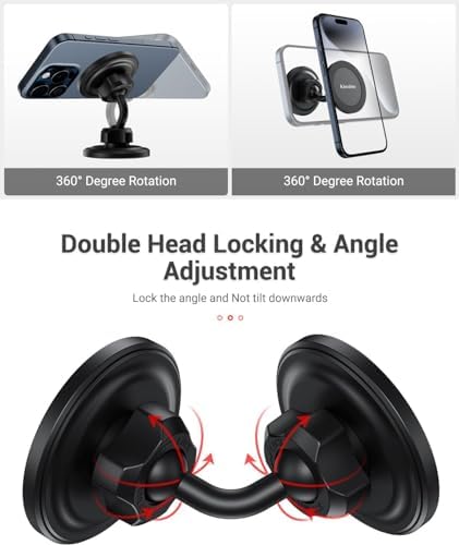 Magnetic Gym Phone Holder for Mag Safe – Ultimate Hands-Free Workout Accessory with Dual Ball Head for Optimal Viewing – Securely Supports i Phone 12 to 16 Pro Max & All Smartphones – Elevate Your Fitness Routine with Seamless Connectivity and Stability