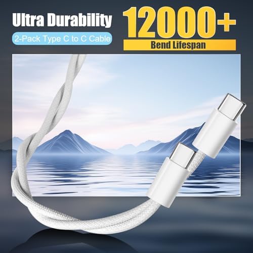 Ultra-Fast Dual Port USB-C i Phone Charger with 10 FT Quick Lightning Cables – High-Efficiency Charging Block for i Phone 14 Pro Max, 13 Pro, 12, 11, XS, XR, 8, SE – Ideal for Home and Travel, 2-Pack for Maximum Convenience and Speed