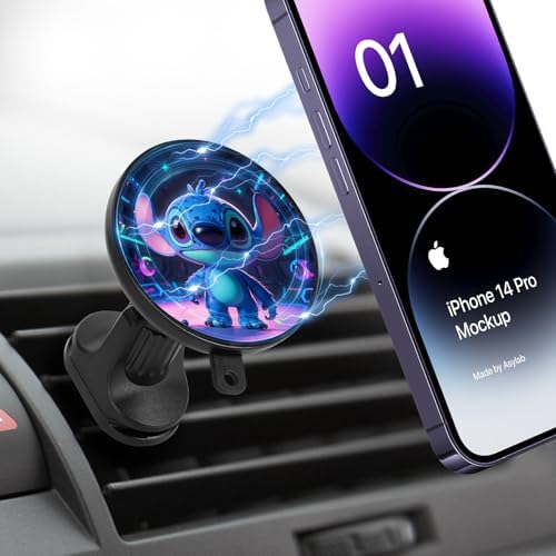 Elevate Your Driving Experience with the 15 W Mag Safe Magnetic Car Wireless Charger – 360-Degree Rotating Phone Holder for i Phone 14, 15 & 16 Pro – Effortless Installation on Dashboard or Vent for Ultimate Convenience and Fast Charging
