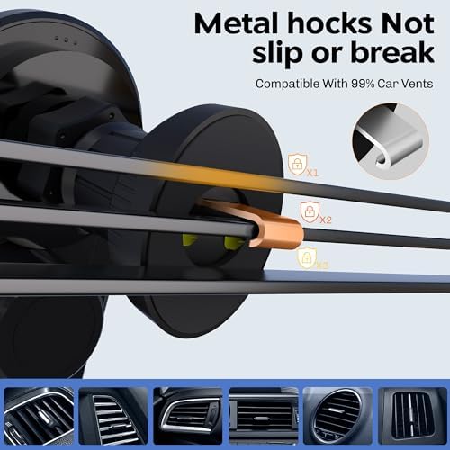 Experience Effortless Charging with the Auto-Clamping Wireless Car Charger and Phone Holder – 15 W Qi Fast Charging for i Phones and Galaxy Devices, Perfect for Navigation and Hands-Free Use – Sleek Design and Enhanced Compatibility for All Smartphones