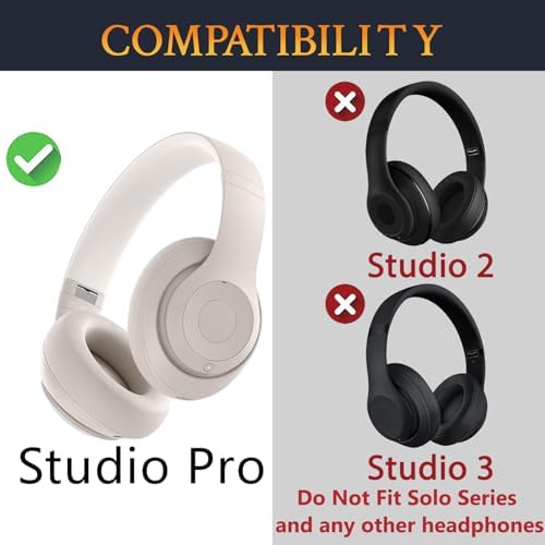 Elevate Your Audio Experience with SOULWIT Deep Brown Replacement Earpads for Beats Studio Pro Wireless Headphones – Luxurious Protein Leather Cushions with Advanced Noise Isolation Foam for Unmatched Comfort and Enhanced Sound Quality