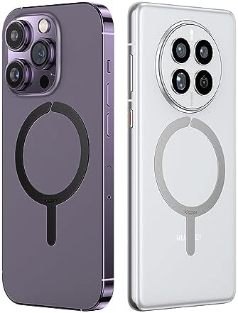 Mag Safe Sticker 2 Pack – Universal Magnetic Charging Ring for i Phone & Galaxy Devices – Elegant Mirror Blue Design for Enhanced Fast Charging – Effortless Wireless Compatibility for Busy Lifestyles – Durable, Lightweight, Residue-Free Application