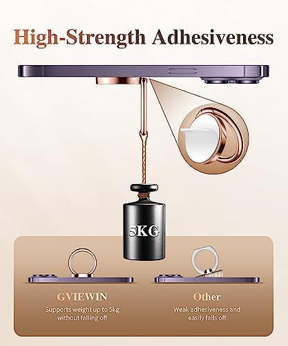 GVIEWIN Stylish Marble Phone Ring Holder with 360° Rotation for Ultimate Grip and Kickstand Functionality – Compatible with i Phone 16 Pro Max, 15 Plus, 14, 13, 12 Series & Galaxy S25/S24 Ultra – Elegant Flowing Sakura Design for Enhanced Safety and Usability