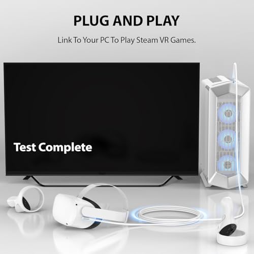 Ultra-Fast 16 FT USB 3.1 to USB C Link Cable for VR Gaming – Seamless Data Transfer for Oculus Quest 3, Meta Quest 3, and Pico 4 – Premium High-Speed Extension Cord for Immersive PCVR Experience – Durable, Flexible, and Plug-and-Play Design