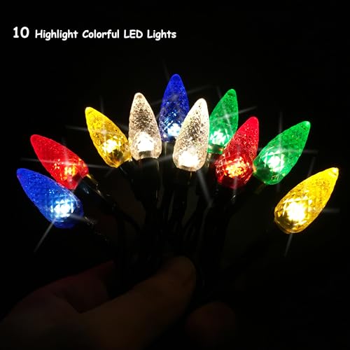 MACLARONX 2 Pack USB-C to Lightning Christmas Light Charging Cable – 4.5 FT Festive LED Connector for i Phone 6-14 Pro/Max/Plus/XS/XR – Stylish & Functional Holiday Charger with 10 Decorative Lights