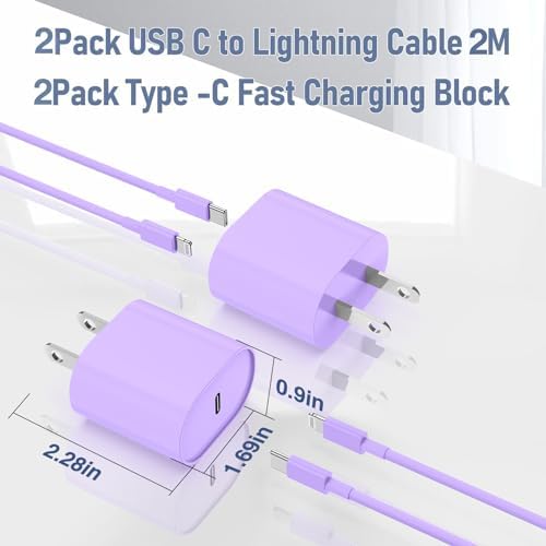 Ultra-Fast Charging Kit for i Phone 14/13/12 – 20 W USB-C Power Block & Dual 6 FT Lightning Cables in Vibrant Green – Superior Compatibility for Pro/Plus Models – Recharge Up to 50% in Just 30 Minutes – Stylish, Durable Design for Daily Use – Maximum Efficiency Meets Trendy Aesthetics