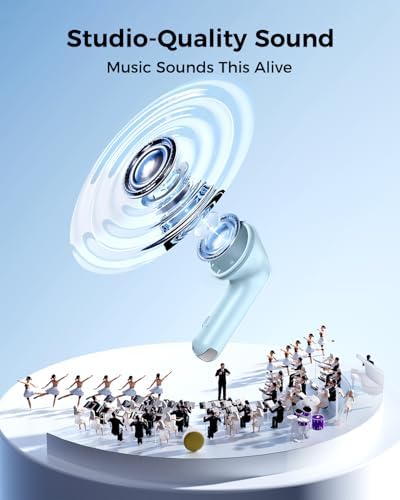 Revolutionary Bluetooth 5.4 Wireless Earbuds – Immersive Surround Sound with 48-Hour Playtime, IPX7 Waterproof for Ultimate Sports Performance, Tap-Control for Effortless Use, LED Display Charging Case – Perfectly Compatible with i Phone & Android Devices