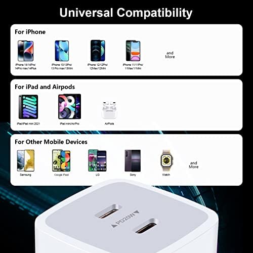 25 W Dual Port Type-C Fast Charging Wall Charger – Ultimate High-Speed Power Adapter for Samsung Galaxy S24 Series, i Phone 16/15/14 Pro, and Google Pixel 9 – Compact, Lightweight Design with Advanced Safety Features for Effortless Device Charging Anywhere, Anytime