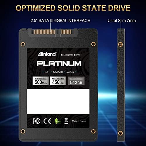 Transform Your Tech with INLAND Platinum 1 TB SATA III SSD – Ultra-Fast 2.5″ Solid State Drive Featuring Advanced TLC 3 D NAND for Superior Performance and Reliability, Ideal for Gamers and Creatives