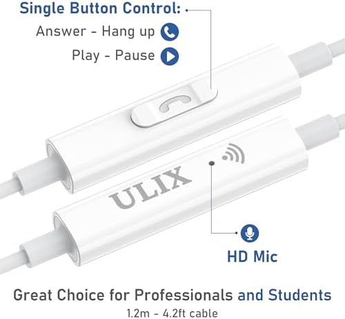 Uli X Rider Premium Wired Earbuds with Microphone – Superior Noise-Isolating In-Ear Headphones for i Phone & Samsung – Tailored Comfort for Small Ears – Ideal for Students, Professionals, & Kids – Tangle-Free Audio Cable for Seamless Use – Enhanced Sound Quality with 5-Year Warranty – Lightweight & Durable Design for All-Day Listening – Perfect for Music Lovers & Active Lifestyles