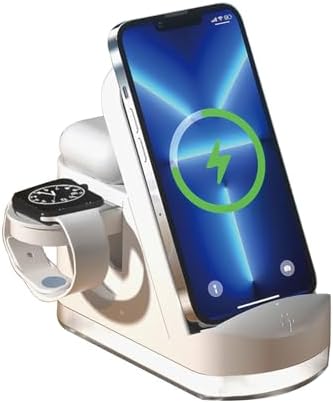 Revolutionize Your Charging Experience with Our 3-in-1 Wireless Charger – Fast, Qi-Certified Charging Station for i Phone, Apple Watch & Air Pods – Sleek Design for Home & Travel – Universal Compatibility & Clutter-Free Solution