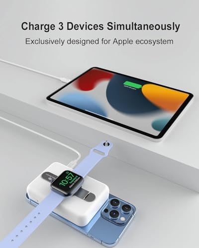 ZEROLEMON Mag Juice+ 10000 m Ah Wireless Magnetic Charger for i Phone 16/15/14/13/12 Pro Max – Fast 20 W Power Bank with Built-in Stand, Compatible with Mag Safe, Apple Watch & Air Pods – Effortless Charging on the Go