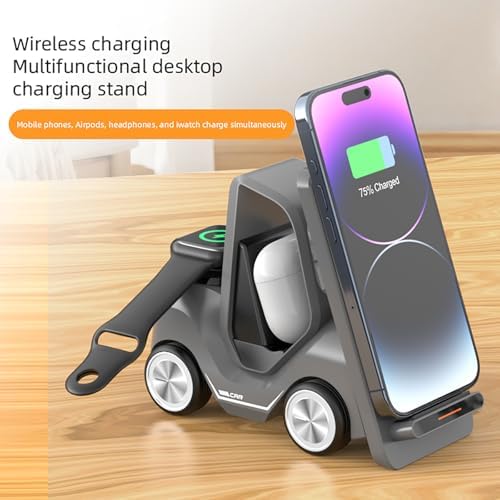5-in-1 Wireless Charging Dock for Apple and Android Devices – Fast Charge Station for i Phone, Apple Watch & Air Pods – Sleek, Portable Design with Advanced Safety Features – Clutter-Free Solution for All Your Charging Needs