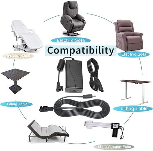 Ultra-Efficient 29 V 2-Pin Power Adapter for Versa Desk Ultralite VUL3624 – High-Performance Electric Converter for Effortless Height Adjustment – Premium Replacement Charger Enhancing Sit-Stand Desk Functionality and Versatile Compatibility for Ideal Work Environments