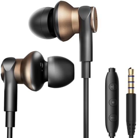 Transform Your Sound Journey with Superior In-Ear Wired Headphones – Deep Bass Noise-Cancelling Earbuds Featuring Universal USB C & 3.5 mm Connectivity, Integrated Microphone for Effortless Hands-Free Calling, Engineered for Comfort, Perfect for Audiophiles and Gamers Desiring Unmatched Audio Clarity and Engaging Listening Experiences