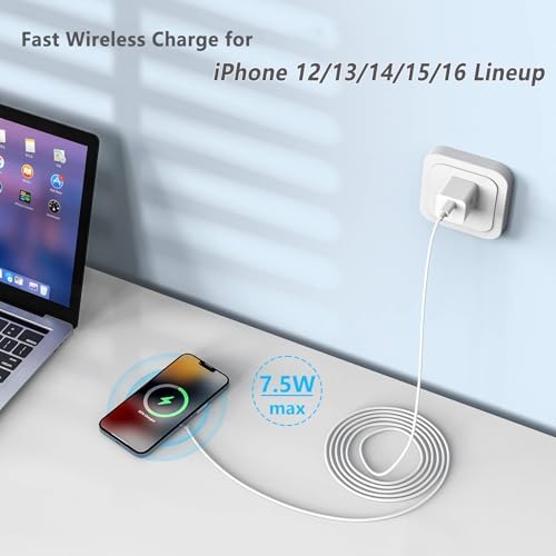 ZEROLEMON Magnetic Wireless Charging Pad with 10 ft Cable – Ultra-Fast Charger for i Phone 16 Pro Max, 15/14/13/12 Pro Max, Plus, Mini & Air Pods – Effortless Mag-Safe Alignment, Premium Design for Maximum Charging Efficiency and Style