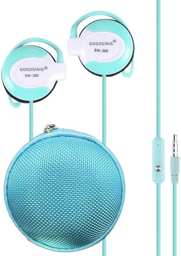 Vibrant Pink Over-Ear Kids Earbuds with Secure Earhooks – Perfectly Designed Audio Companion for Ages 3-8, Ideal for School, Home, and On-the-Go Listening with Universal 3.5 mm Compatibility for Phones and PCs