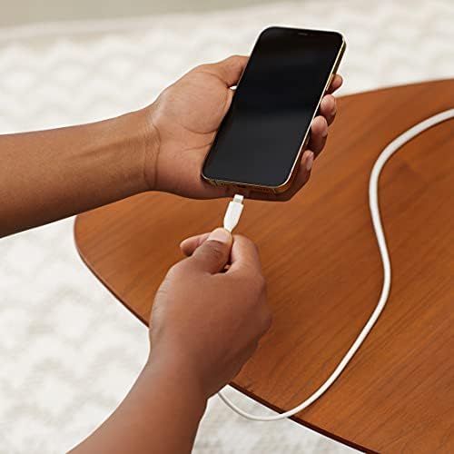 Amazon Basics MFi Certified 2-Pack Lightning Charger Cables – 6 Foot USB-A to Lightning, Optimized for i Phone 14, 13, 12, 11, X, Xs Pro, Pro Max, Plus & i Pad – Durable ABS Design for Fast Charging & Data Syncing, Sleek Black Finish, Essential Backup Solution