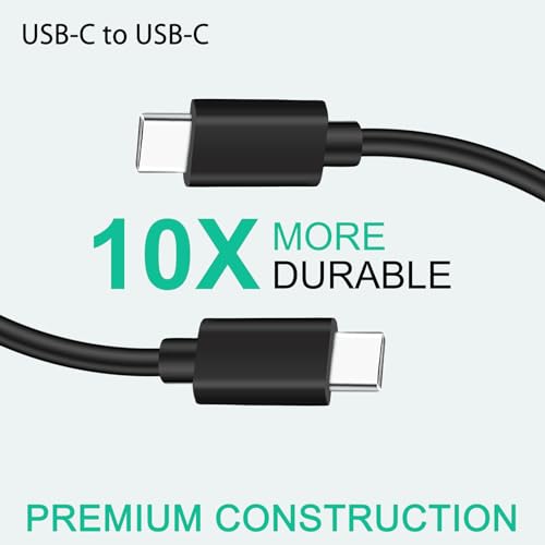 USB C to USB C Cable 2-Pack (1.8 m) – Fast Charging Type-C Charger for i Phone 15, Mac Book, i Pad & Android Devices – Enhanced Durability and Quick Data Transfer, Compatible with Nintendo Switch & More