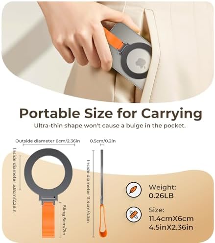 Chic Glitter Magnetic Phone Ring Holder for Mag Safe – Stylish Finger Grip Stand for i Phone, Kindle & Smartphones, Enhanced Stability with Versatile Compatibility for Pop Sockets – Elevate Your Daily Mobile Experience with Glamour and Functionality