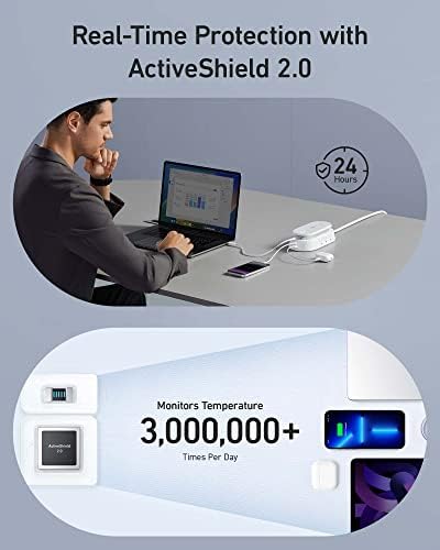 Maximize Productivity with the Anker 647 10-in-1 Charging Station: High-Power Hub Featuring 6 AC Outlets, USB-A & USB-C Ports, Dual 3 ft Retractable Cables, and 5 ft Extension Cord – Ideal for Modern Office Environments and Rapid Device Charging with Cutting-Edge Power Delivery Technology