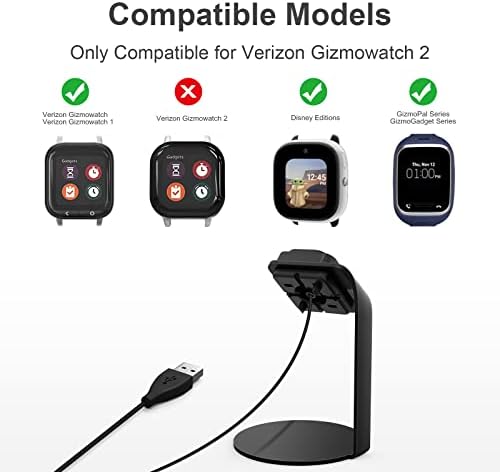 GEORDGY Magnetic Charging Dock for Verizon Gizmo Watch 1 & 2 – Portable Charger with 3.3 ft Durable USB Cable – Enhanced Magnetic Connection for Secure Charging – Ideal Smartwatch Accessory for On-the-Go Power Solutions
