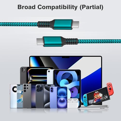 Elevate Your Charging Game with Elebase i Phone 16 Pro Max 3-Pack Charging Cables – 3.3 FT, 6.6 FT, 10 FT USB-C to USB-C Fast Charger for i Phone 16, Mac Book, Air Pods 4, i Pad Air 5/Mini 6, Samsung Galaxy S25/S24/S23 Ultra – Unmatched Durability & 100 W Rapid Power Delivery for Home, Office, and Travel Use