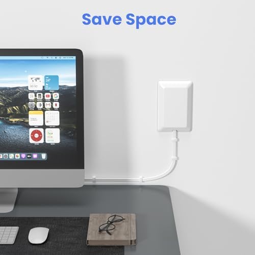 Versatile 5 FT Flat Socket Extension Cord with Surge Protection: 2 AC Outlets, 1 USB C & 2 USB A Ports – Ideal Multi-Device Charger for Home, Dorm, Office, and Travel – Compact Power Strip for Effortless Charging and Enhanced Safety