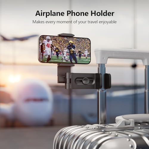 Mii KARE Universal Airplane Phone Holder – Innovative 360-Degree Rotating Smartphone Mount for Ultimate In-Flight Entertainment, Lightweight and Durable Travel Companion for Effortless Viewing on Tray Tables, Perfect for Long Flights and Quick Getaways