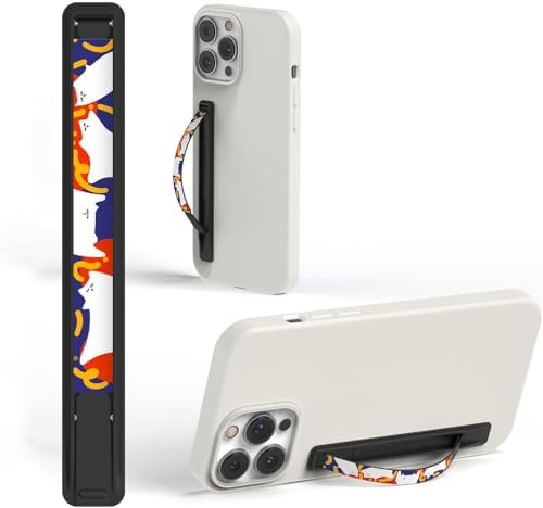 Sleek Strip Ultra-Thin Phone Grip & Kickstand – Lightweight Finger Holder for i Phone & Android – Customizable Loop Design with Dual Viewing Angles – Pocket-Friendly, Strong Adhesive, and Stylish Color Options for Enhanced Mobile Experience