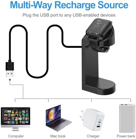 Gizmo Watch Charging Stand with 5 ft Fast Charging Cable – Premium Non-Slip Dock for Gizmo Watch Edition & 3 – Enhanced Durability, Sleek Design, and Optimal Charging Efficiency