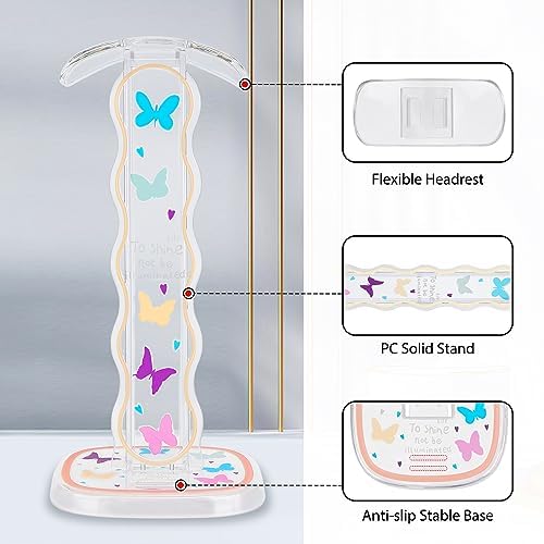 CamyCosy Headphone Holder for Desk, Gaming Headset & Earphone Stand with Tulip Flowers Pattern – Enhanced Compatibility and Speed