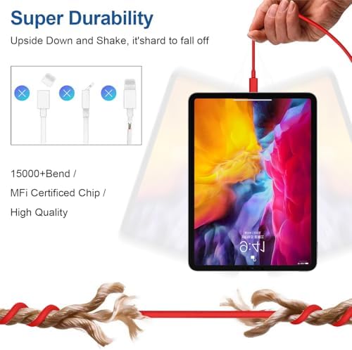 Maximize Your Charging Efficiency with the 20 W USB-C Power Adapter and 10 ft Type C Cable – The Ultimate Fast Charging Solution for i Phone 16, 15 Pro Max, and i Pad Featuring Advanced Safety Mechanisms for Secure On-the-Go Power Management and Unrivaled Compatibility