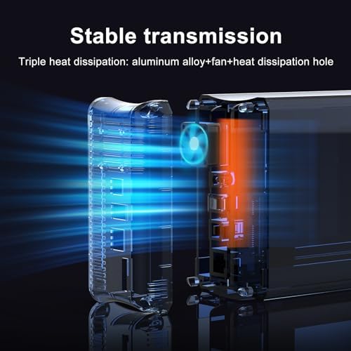 GODO USB 3.0 Vertical Hard Drive Enclosure for 3.5 Inch SATA HDD/SSD – Premium Aluminum Dock with UASP Technology, Supports Up to 18 TB Storage, Space-Saving Design, Power Adapter Included for Enhanced Performance and Compatibility