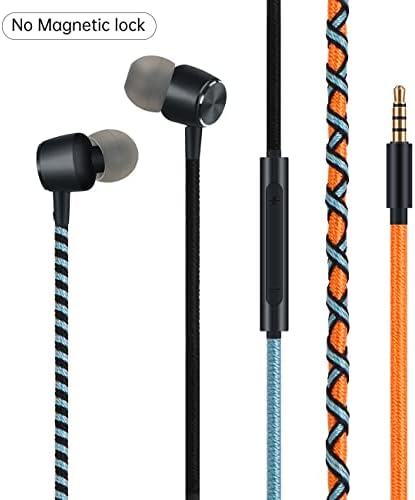 URIZONS Vibrant Rainbow Wired In-Ear Earbuds – Premium Tangle-Free Headphones with Built-in Microphone for Seamless Connectivity with Laptops, Tablets, and Smartphones – Ideal Gaming and Music Companion for Extended Comfort and Sonic Clarity