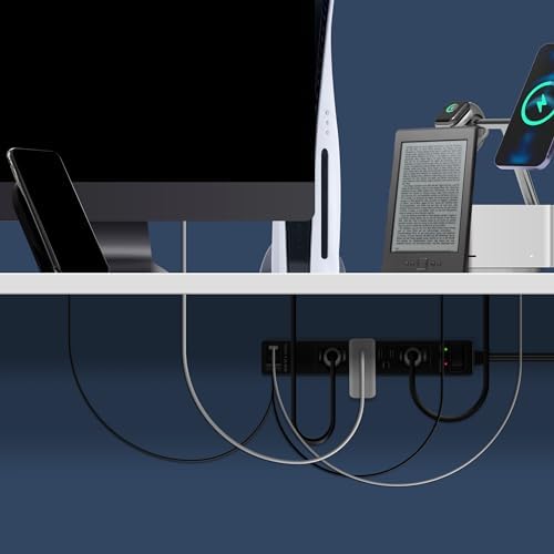 LIDER Ultra-Thin Flat-Face Outlet Extender with 3 Receptacles – Space-Saving Power Strip with 3 ft Cord, ETL-Listed for Safety, Sleek White Design for Modern Interiors – Perfect Solution for Enhanced Device Charging and Versatile Placement