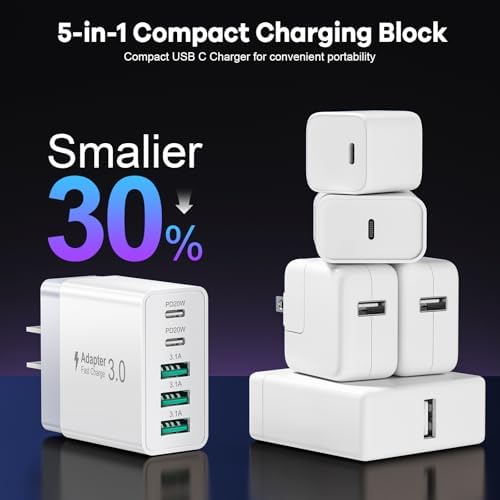 Ultra-Fast 4-Port USB Wall Charger – Multi-Device Power Adapter with Quick Charge 3.0 Technology for i Phone 16 Series, Samsung Galaxy S25/S24, Google Pixel 7 – Compact, Efficient & Safe Charging Solution for Home and Travel
