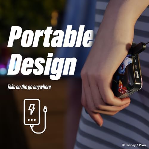 Disney Pixar Inside Out 2 10,000 m Ah Power Bank – Universal Portable Charger for All USB Devices – Quick Charge Battery Pack Gift for Kids, Teens, Men & Women – Fun and Functional Accessory for On-the-Go Power Solutions