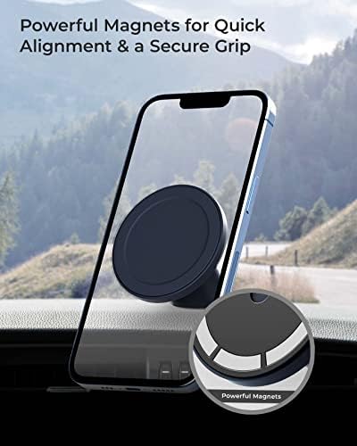 i Ottie Velox Magnetic Flush Car Mount for Mag Safe i Phones – Secure 360-Degree Rotating Dashboard Holder for i Phone 12, 13, 14, and 15 Series – Sleek Low-Profile Design for Effortless Navigation and Hands-Free Use