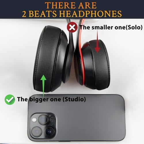 Transform Your Beats Studio Listening with Solo WIT Premium Replacement Ear Pads – Luxurious Soft Protein Leather Cushions Featuring Noise Isolation Memory Foam for Ultimate Comfort and Superior Sound Quality, Vibrant Orange Design for Enhanced Style with Studio 2 & 3 Headphones