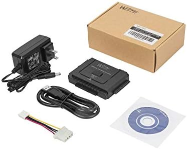WEme USB 3.0 to SATA/IDE Adapter: Ultimate Universal Converter for 2.5″/3.5″ HDD/SSD with One-Touch Backup, 6 TB Support, Includes 12 V Power Adapter & USB 3.0 Cable for Fast Data Transfer and Seamless Compatibility