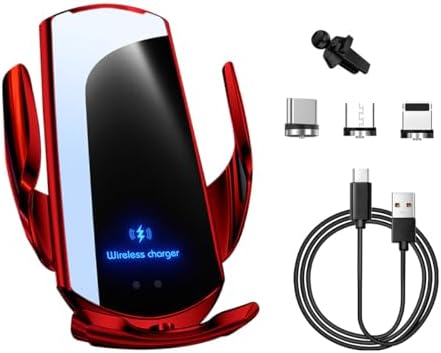 Ultra-Fast Wireless Car Charger Mount – 15 W Air Vent Holder for Smartphones, Universal Compatibility with i Phone & Android, Sleek Black Design, Hands-Free Operation, Essential Automotive Accessory for Effortless Charging and Navigation