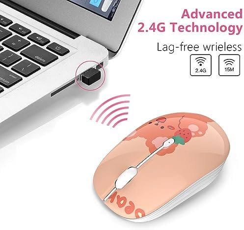 Ultra-Quiet Wireless Mouse with Nano Receiver – Perfect for PC, Laptop & Mac Book | Portable Optical Mice for Effortless Navigation | Ergonomic Design for Comfort & Productivity | Ideal for Mobile Professionals & Students