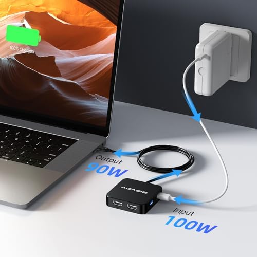 Elevate Your Work Efficiency with the ACASIS Dual HDMI Docking Station – Power Up with 100 W PD Charging, Experience Stunning 4 K Display, and Enjoy Lightning-Fast 5 Gbps USB-C & USB-A Connectivity for Dell, HP, Lenovo, Surface, and Yoga Laptops – The Ultimate All-in-One Hub for Professionals and Tech Lovers