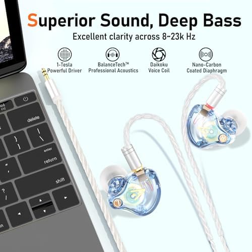 Unleash Exceptional Sound Quality with Vibes 202 MC USB-C Wired Earbuds: Premium Hi-Fi Audio, Advanced Noise Isolation, Ergonomic Comfort for i Phone 15/16 – Built-In Microphone for Effortless Communication & Durable Silver-Plated Cable – Includes Portable Case for On-the-Go Convenience