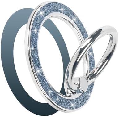 Glamorous Guppy Magnetic Phone Ring Holder – 360° Rotating Glitter Grip for i Phone 12-16 Pro Max – Stylish Mag Safe-Compatible Accessory for Enhanced One-Handed Control – Elevate Your Mobile Experience with Secure Stability and Chic Design