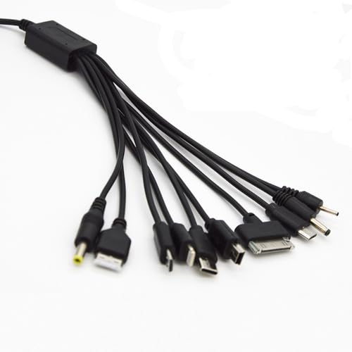 Ultimate 10-in-1 Multi Charging Cable for All Devices – Universal USB Cord with 10 Ports for Fast Charging Cell Phones, Speakers, MP3 & MP4 Players – Rugged Durability & Compact Design for On-the-Go Charging Solutions