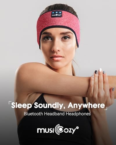 MUSICOZY Bluetooth 5.4 Sleep Headband Headphones – Ultimate Wireless Comfort for Sleep, Workouts, and Travel – The Perfect Gift for Active Lifestyles with Rapid Pairing and Sweatproof Design