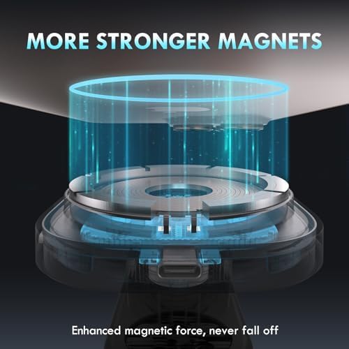 Coverado Premium QI2 15 W Wireless Car Charger with Adjustable Aluminum Alloy Arm and Magnetic Phone Holder – Ultimate Dashboard & Windshield Mount for i Phone 16/15/14/13 – Fast, Secure, and Versatile Charging Solution for Modern Drivers